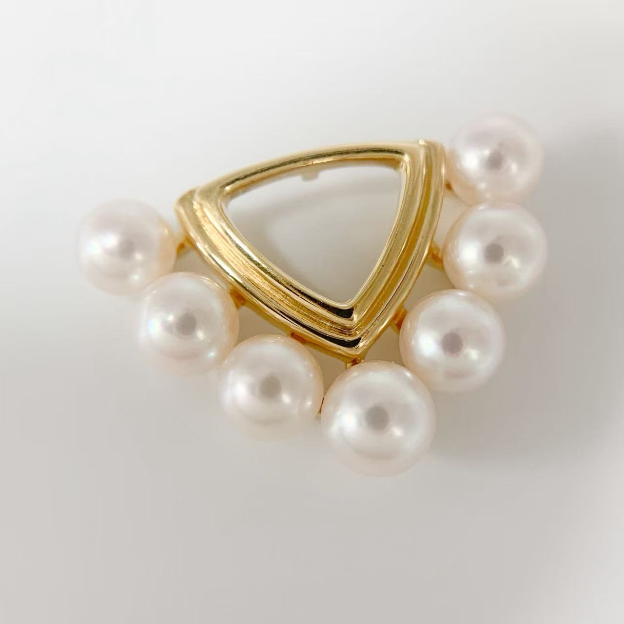 【中古】MIKIMOTO ミキモト　95周年記念　アコヤ真珠K18　パール4.2mm-4.6mm　パーツ