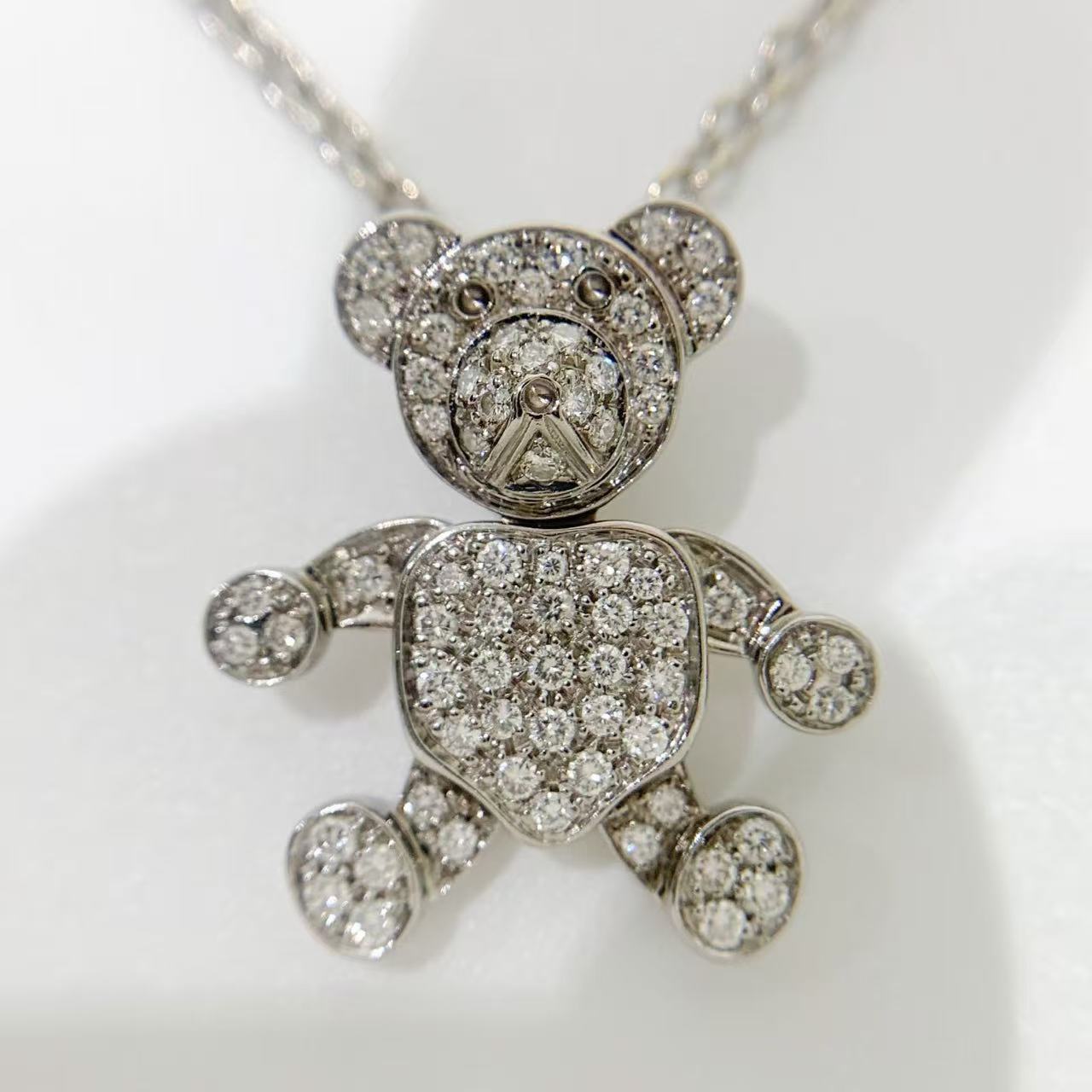 【セールSALE】【中古】ポメラート　POMELLATO ネックレス　オルセット　ベアー　ダイヤモンド　K18WGホワイトゴールド　750｜宝蔵shop