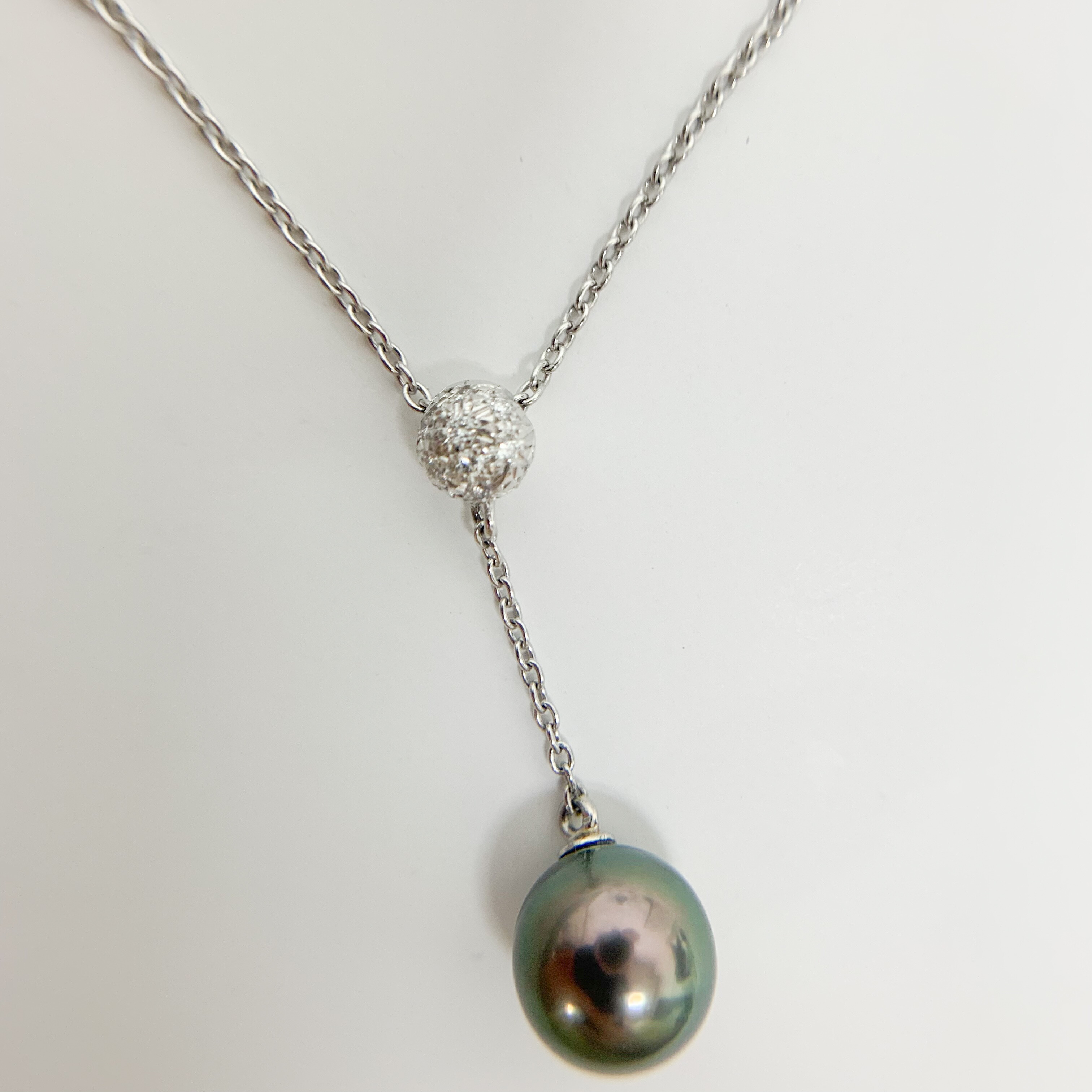 TASAKI 田崎 ブラックパール タイネックレス 楽天市場】TASAKI 田崎真珠 ブラックパールネックレス 46cm