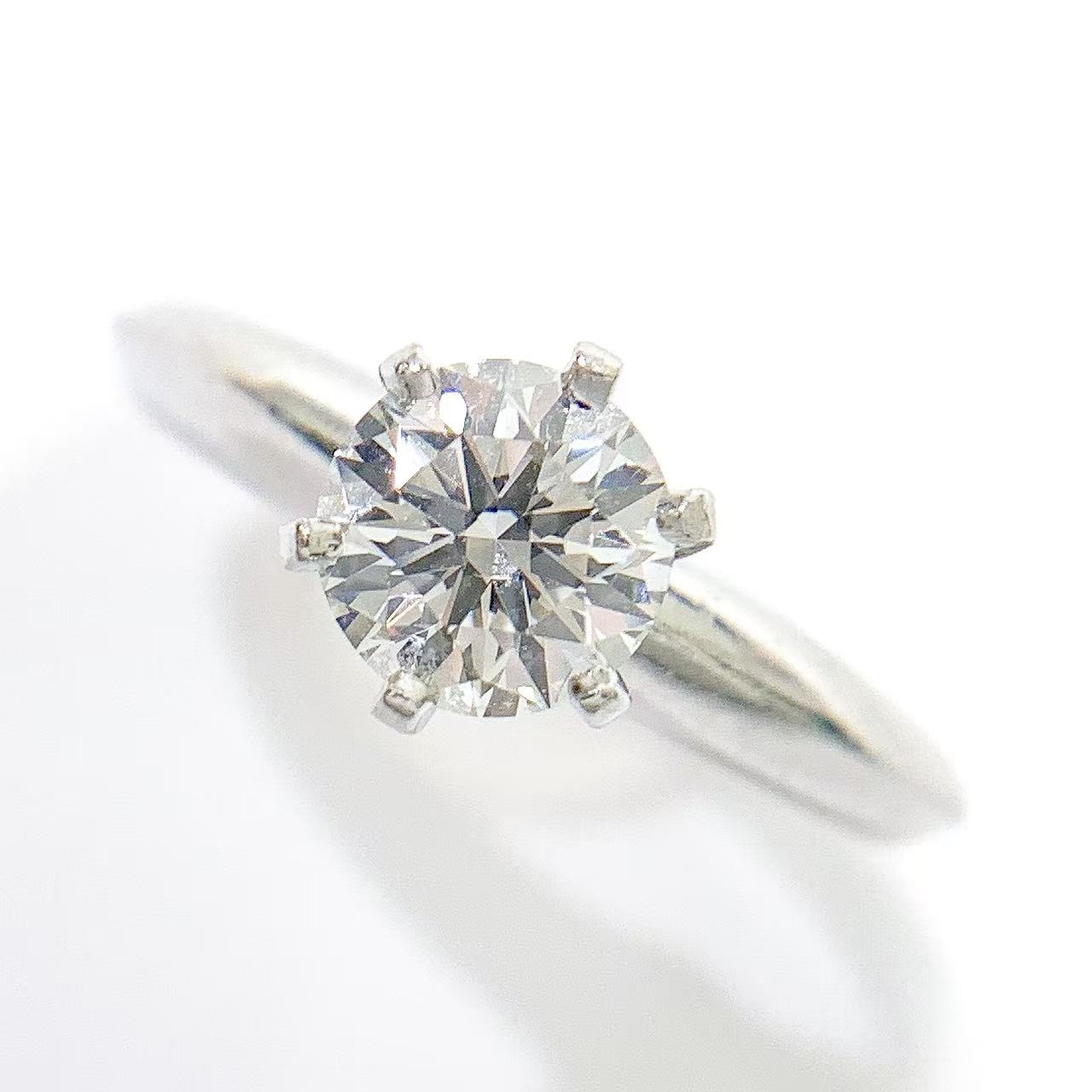 【最終価格】【中古】ティファニー　TIFFANY ダイヤモンド　PT950 リング0.69ct｜宝蔵shop