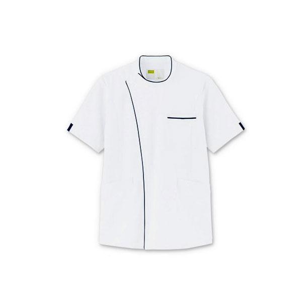 男子横掛　WH12015　ホワイトネービー　ホワイセル(WHISEL)【ナース用品・男性用ケーシー・ナース用ケーシーウェア・ナーススクラブ・看護用スクラブ・看護ケーシー・医療用ＫＣ・院内用スケーシー】
