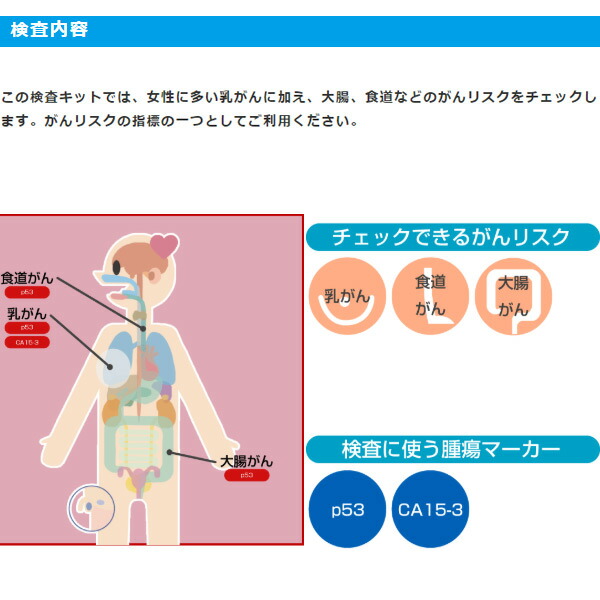 【送料無料】DEMECAL(デメカル)血液検査キット女性向けがんリスクチェッカーWB6055-0022【がん検査・検査セット・郵送検査・自己採血・簡単検査・病気検査・病気発見・癌検査】