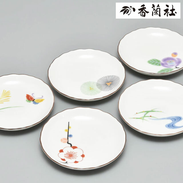 香蘭社 有田焼 フランクリンポーセリン 限定版絵皿 花の宴の内 6枚セット m69676179653_1.jpg?1758843418