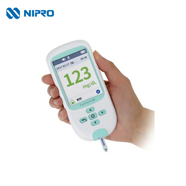 ニプロケアフアストＬＩＮＫ 11-077 ニプロ 本体【自己検査用グルコース測定器 血液検査用器具 医療機器 自己血糖測定 血糖値測定 血糖測定 ブルートゥース 通信機能付 ニプロ】