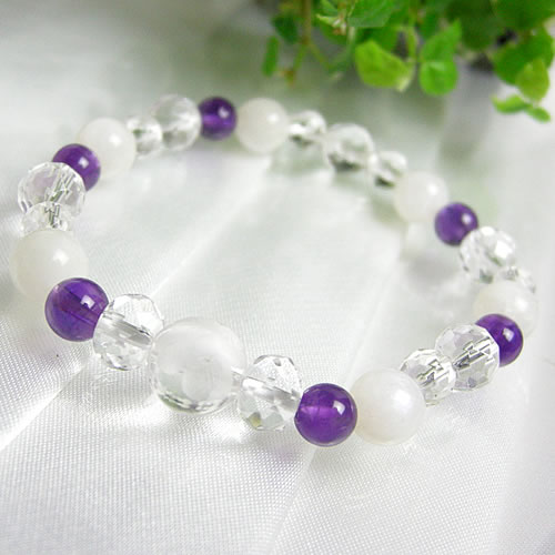 アマゾナイト×ブルーアラゴナイト×クラッククォーツ　天然石ブレスレット 新しい才能を気付かせる 水晶 ラピスラズリ ルチルクォーツ