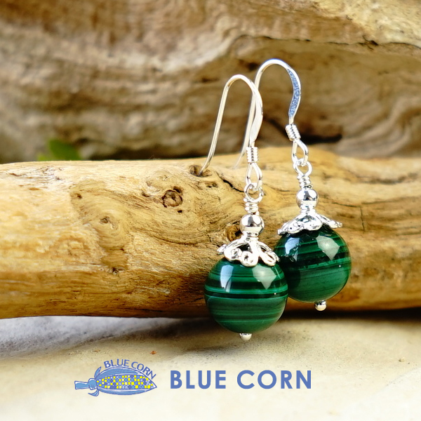 楽天市場】マラカイト ピアス パワーストーン 天然石 14KGF 【魔