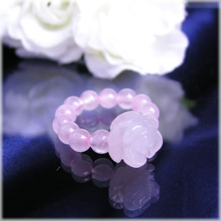 パワーストーン 薔薇のパワーストーンリングローズクォーツ 天然石 パワーストーン 水晶メンズ レディース 癒し 浄化 幸運 天然石画像