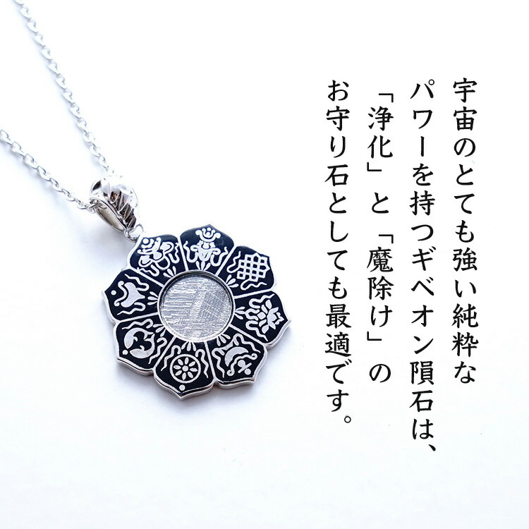 パワーストーン ペンダント 天然石 ギベオン隕石 ペンダント ネックレス 縁のある人の元へしかやって来ない ギベオン隕石 八吉祥 八つの幸運のシンボル のペンダントトップ 幸運 お守り 開運 シルバー925 メンズ レディース シルバー 占い ギフト Giosenglish Com