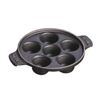ストウブ エスカルゴディッシュ （黒 ）6個取　40509-550 ストウブ（staub）