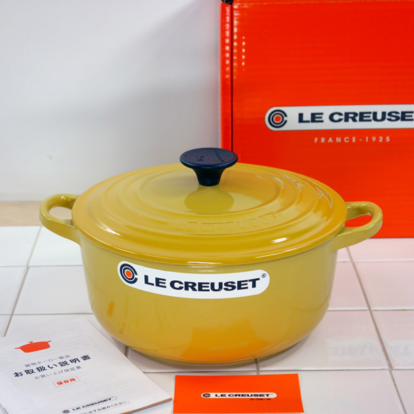 楽天市場 ル クルーゼ Le Creuset ココットロンド 22cm クインスイエロー 日本正規販売品 ルクルーゼ Le Creuset スタイルキッチン