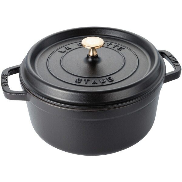 ストウブ ピコ・ココット ラウンド 22ｃｍ ブラック（黒） 40509－305 ストウブ（staub）
