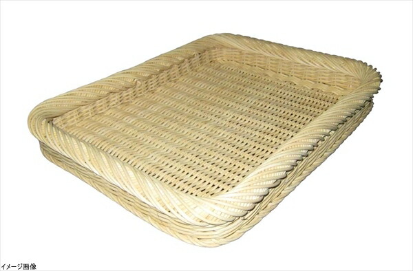籐製 角カゴ 400×300×H40 16-733B