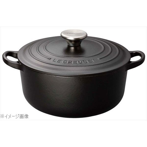 ル・クルーゼ (Le Creuset) トラディション ココットロンド マットブラック 22cm 2101-22-00｜スタイルキッチン