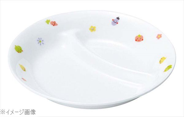 リ・おぎそ 子ども食器シリーズ 丸仕切皿 １７ｃｍ １９３４－１２３０