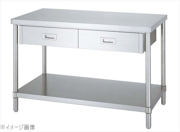 パイプ脚 作業台 ベタ棚仕様 片面引出付 ＷＤＢ&minus;１５０７５｜スタイルキッチン