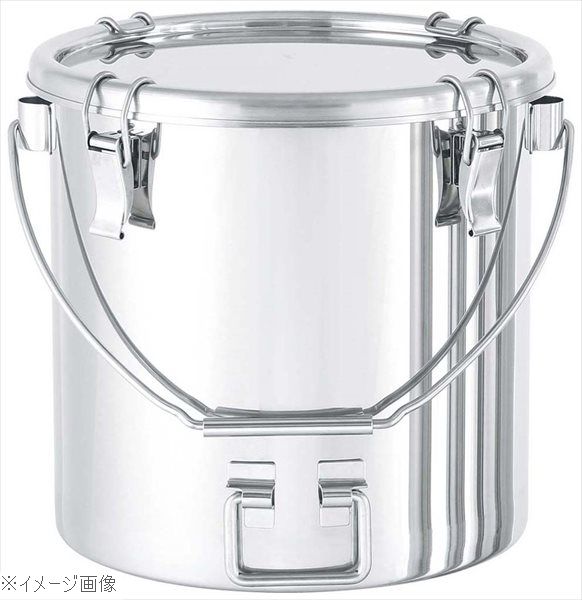18-8（ステンレス）下部折りたたみ取っ手付密閉容器（キャッチクリップ式）吊付ＣＴＢＤＦ３０ｃｍ