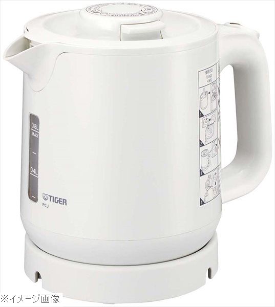 タイガー 蒸気レス 電気ケトル ＰＣＪ－Ｈ０８１（Ｗ）ホワイト