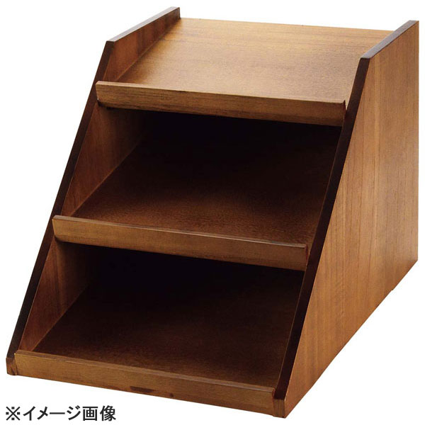 木製カトラリーボックス用台3段3列茶｜スタイルキッチン
