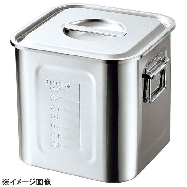 18-8目盛付角型キッチンポット28.5cm手付