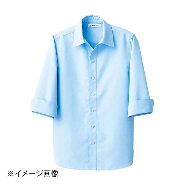 スキッパーカラーシャツ(男女兼用)七分 CH4492-1 サックス L 4,828円