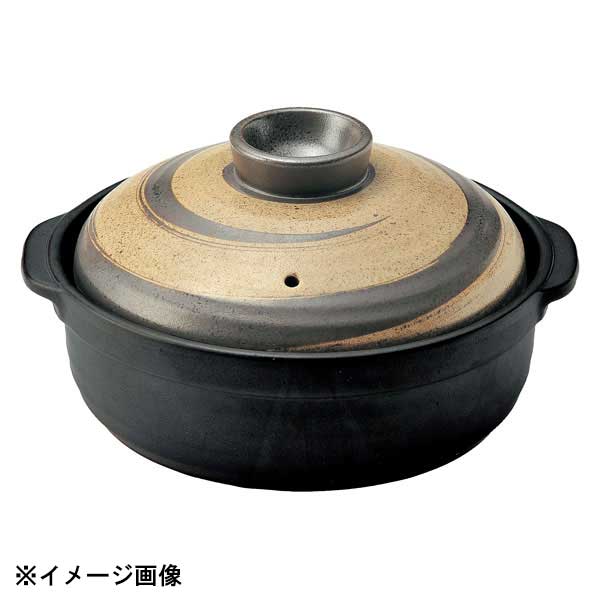 楽天市場】旧商品 長谷園 大道正男 輪花つまみ浅型特大鍋 黒 ON-06 8号