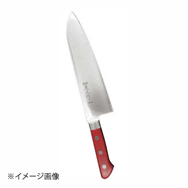 兼元 INOX 三徳 180mm POM柄(ツバ付) レッド