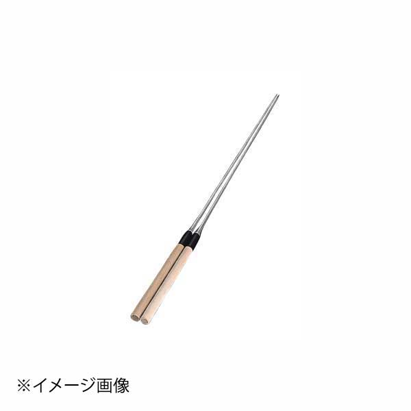 ステンレス マナ箸(盛箸) 180mm 白木柄盛箸(水牛桂柄付)