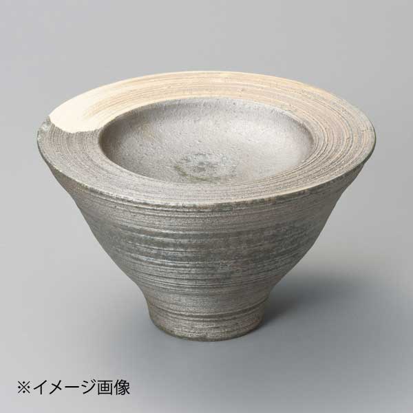 黒窯変刷毛目7.4高台皿(信楽焼)