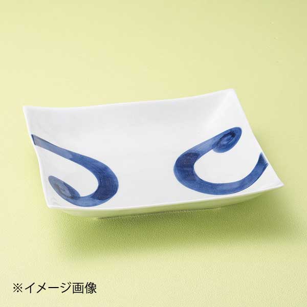 渦紋角浅大鉢(有田焼)