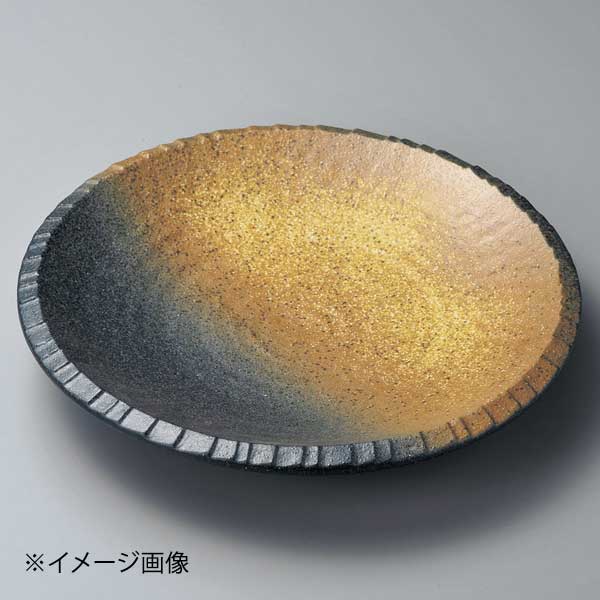 黒備前尺深皿