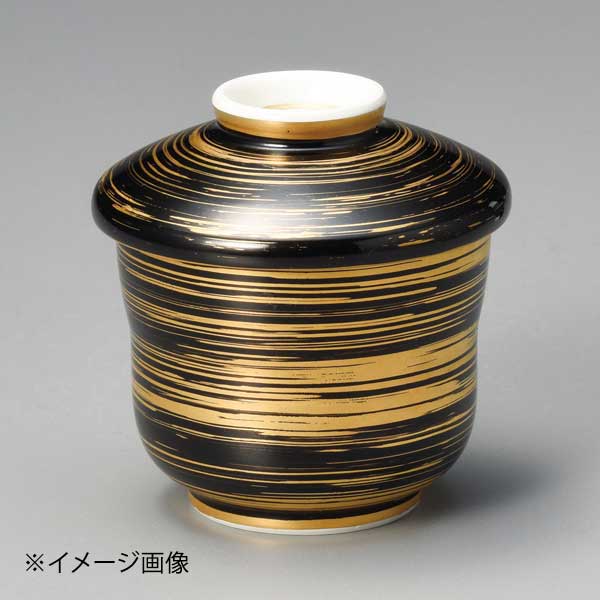 黒金刷毛ミニ蒸し碗