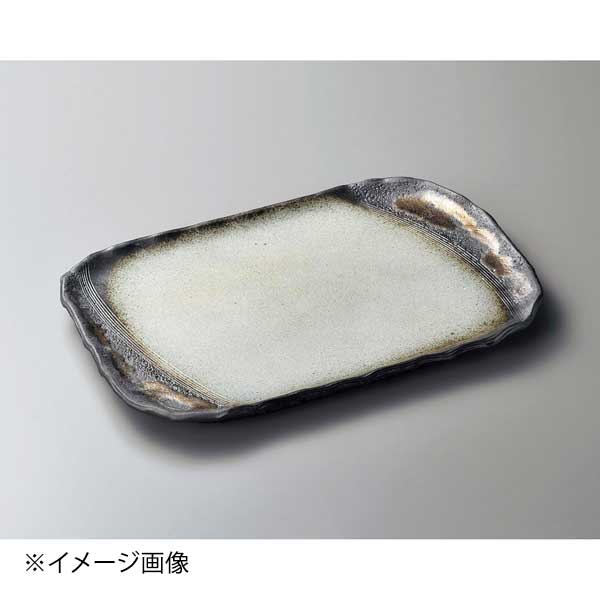 風雅(手造り)13号小判皿(萬古焼)