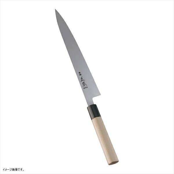 正本 スウェーデン鋼 水牛柄スライス (両刃)24cm