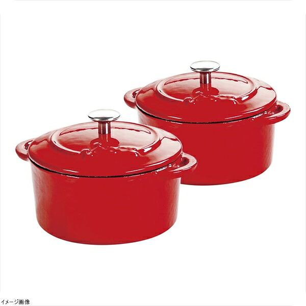 ロッジ エナメルミニココット(2ヶ組) ECMCR43 レッド|スタイルキッチン