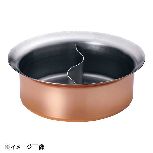 9384円 春の新作 TKG TKG銅メッキIHしゃぶしゃぶ鍋 27cm 中仕切付