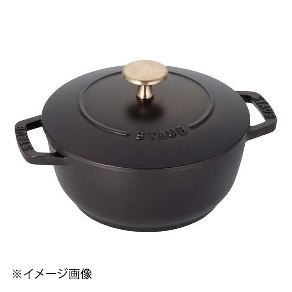 楽天市場】ストウブ staub Wa-NABE 18cm Mサイズ ブラック : ベルセーブ
