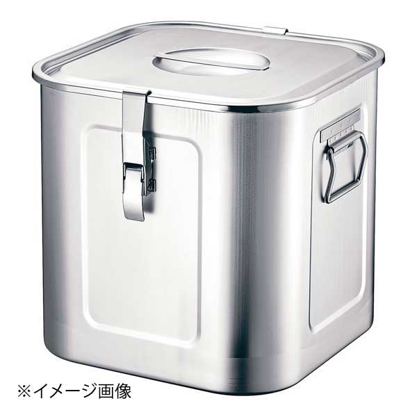 三宝産業株式会社 18-8パッキンフック付角キッチンポット 36cm(手付)(電解仕上)