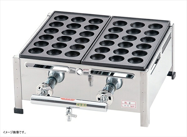 【業務用】 関西式たこ焼器(18穴) 3枚掛 13A(都市ガス) (GTK7808) 26,348円