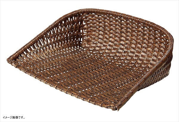 ざる 樹脂 箕ざる ザル 笊 箕 竹 食洗機 対応 ブラウン ミニ (約30×30×12cm) 91-047B