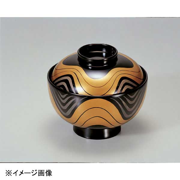 若泉漆器 京仙才吸椀 金銀流水 本漆塗 手描磨蒔絵 1-196-7