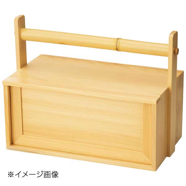 ヤマコー 用美 桧・岡持弁当 二段(透かし無し) 27187
