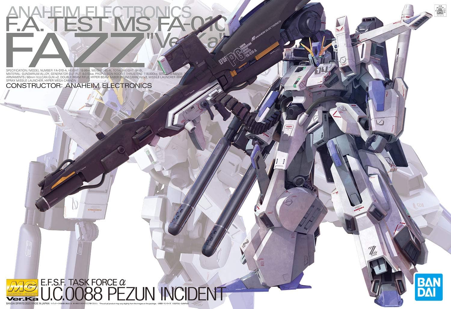楽天市場】MG 1/100 FA-010A FAZZ Ver.ka ファッツ (ガンダム