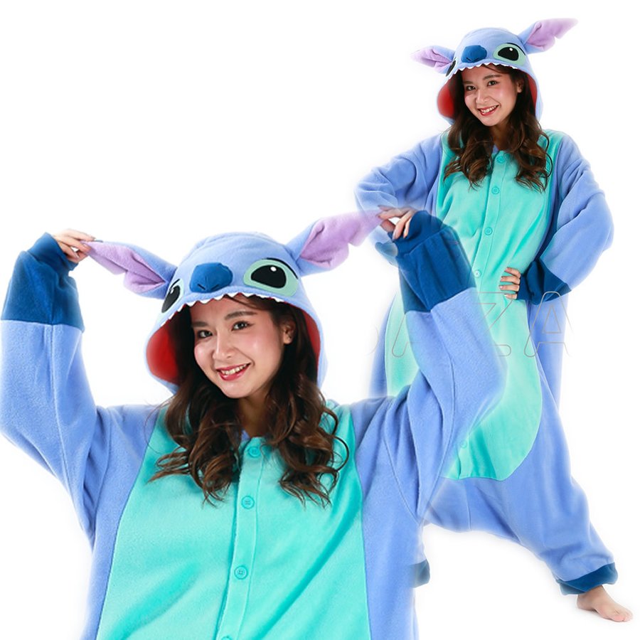 着ぐるみ スティッチ フリース ディズニー リロアンドスティッチ 青 ブルー ハロウィン コスプレ パーティー衣装 SAZAC