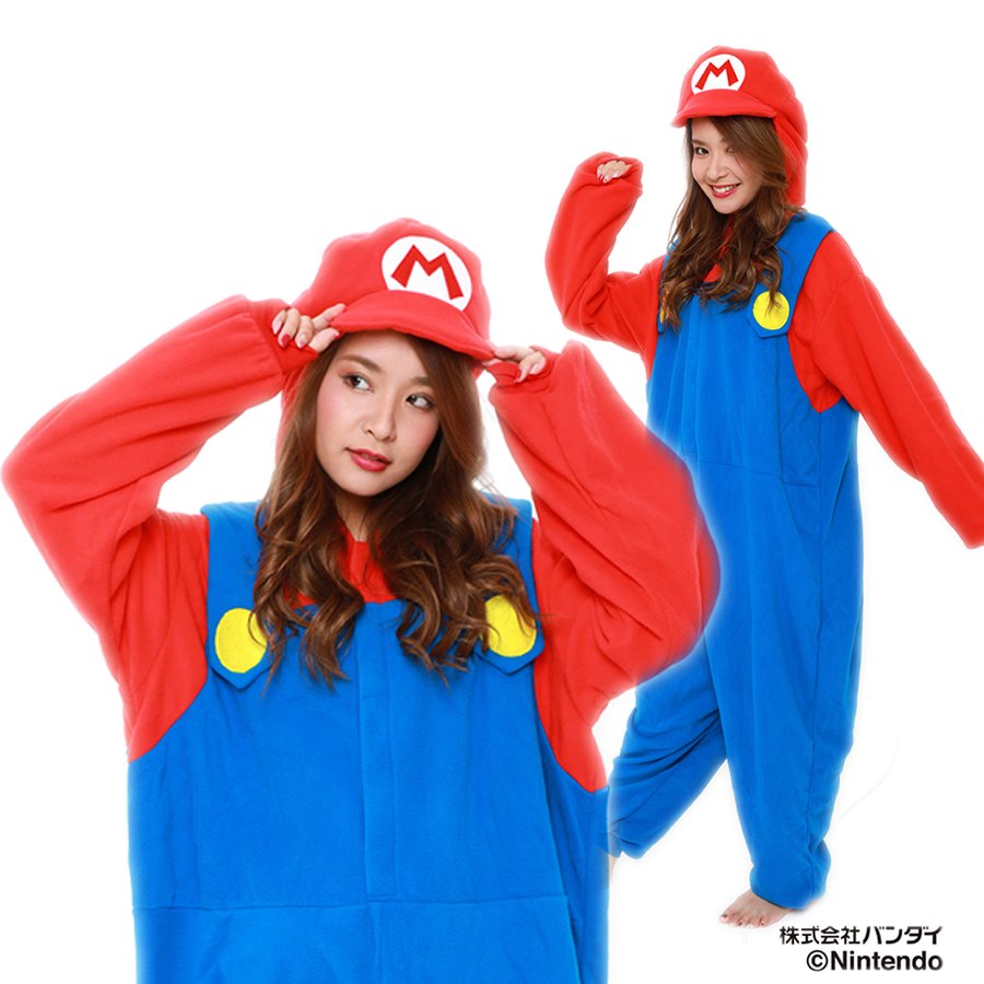 着ぐるみ マリオ フリース SAZAC コスプレ パーティー衣装 スーパーマリオブラザーズ BAN-056