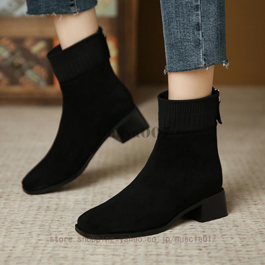 途轍も無い大いさ レディース 幅ひろい やわらか 伸ばすこと 遊撃手ブーツ スクエアトゥ 遊撃手ブーツ レディース ブーティ 歩き分かりやすい 四角い 好いたらしいめ 靴-レインシューズ・長靴