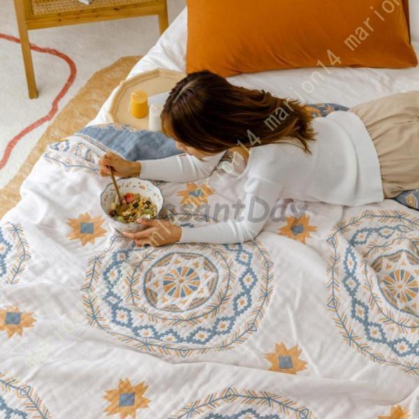 ガーゼ毛布 夏用ガーゼ やわらか 綿 お睡眠時間 肌掛け 快眠 ガーゼ 毛布 夏 オール陽気 ふんわり 差し上げ物 ブランケット 吸湿通気 洗える キルト毛布 夏掛け インテリア・寝具・収納-寝具-毛布・ブランケット