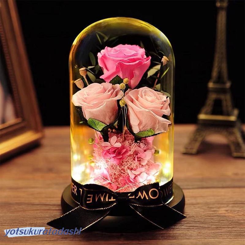 爆買 素っ気ないお花 プリザーブドフラワー ボックスプセント 果てしがないの花 薔薇 ledともし火 差し上げ物 硝子学生寄宿舎 容れもの入り口・入口 ラッピング済み 妻