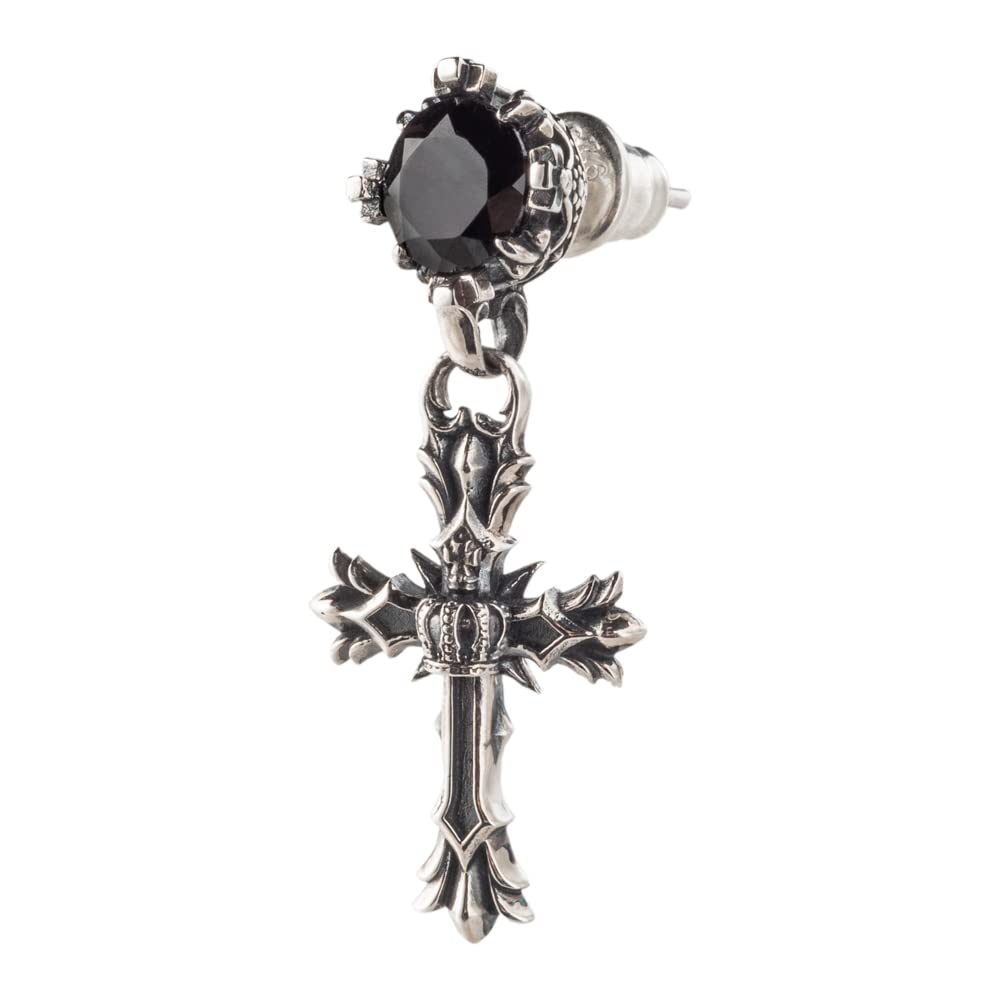 [アルテミスキングス]ARTEMISKINGS クロスクラウンピアス 片耳分 AKE0112 シルバーアクセサリー メンズ レディース ブランド ジュエリー 銀 イヤリング シルバーピアス ドロップピアス｜ＨＲテクノロジーズ店
