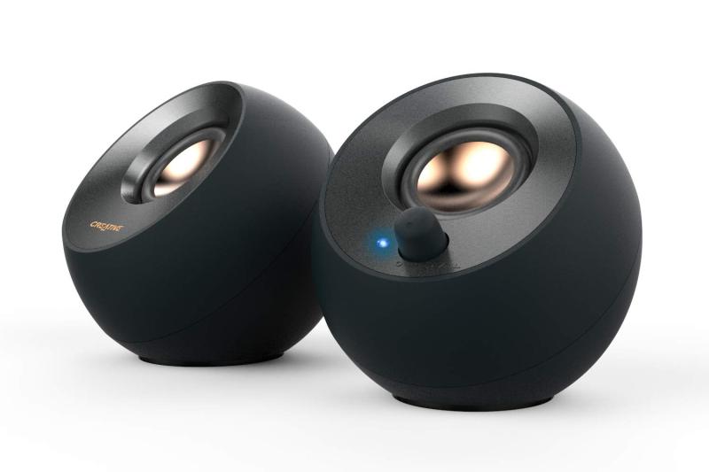 クリエイティブPebbleデスクトップスピーカー、2.0 USB、ブラック