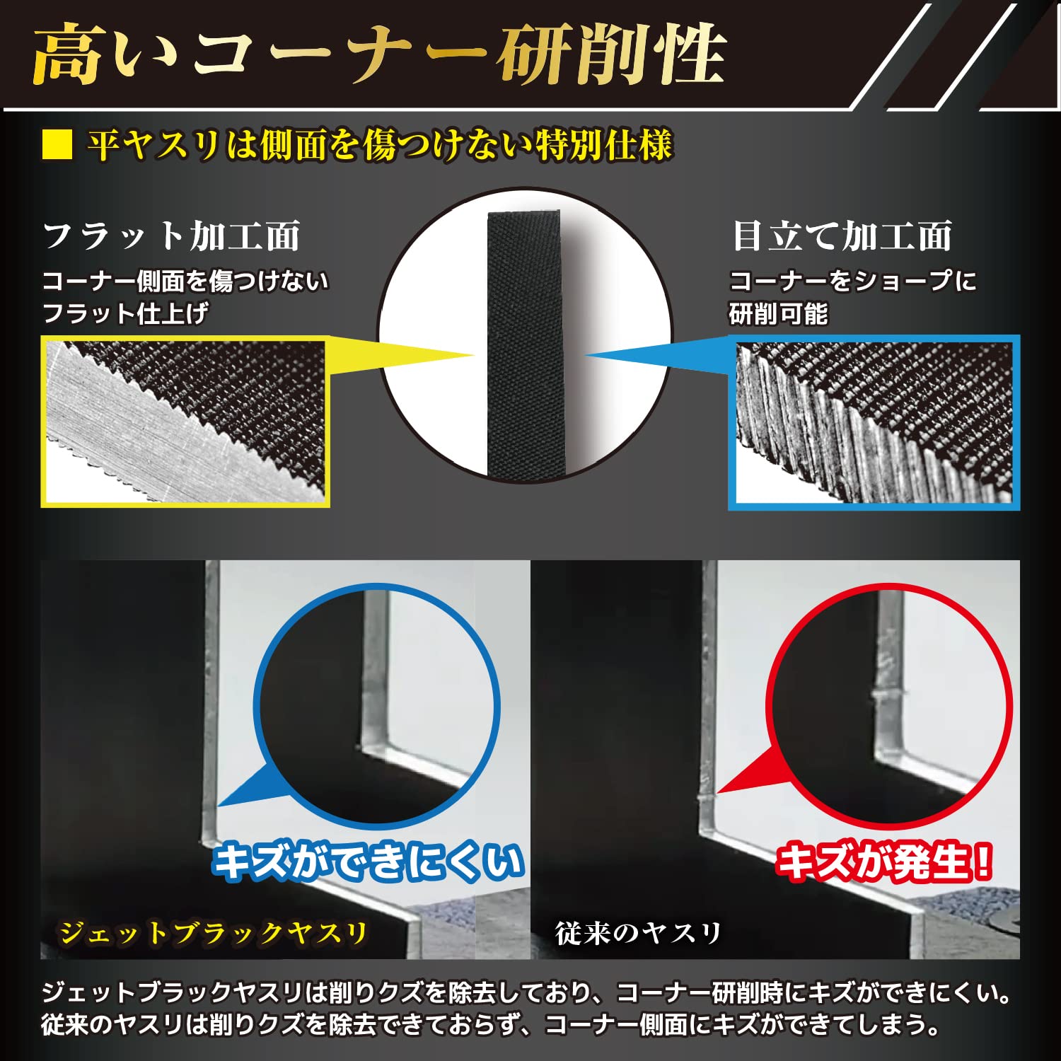ENGINEER エンジニア ジェットブラックヤスリセット 中目 5本組 専用革ケース付 TFS-10｜ＨＲテクノロジーズ店